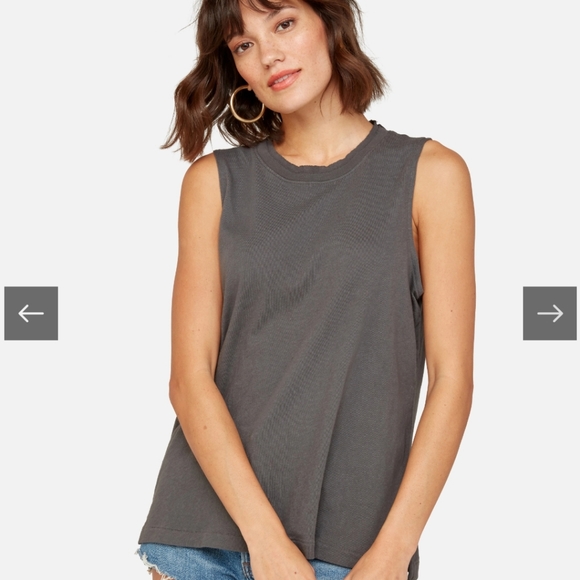 MATE the Label Tops - MATE the label raw neckline tank top